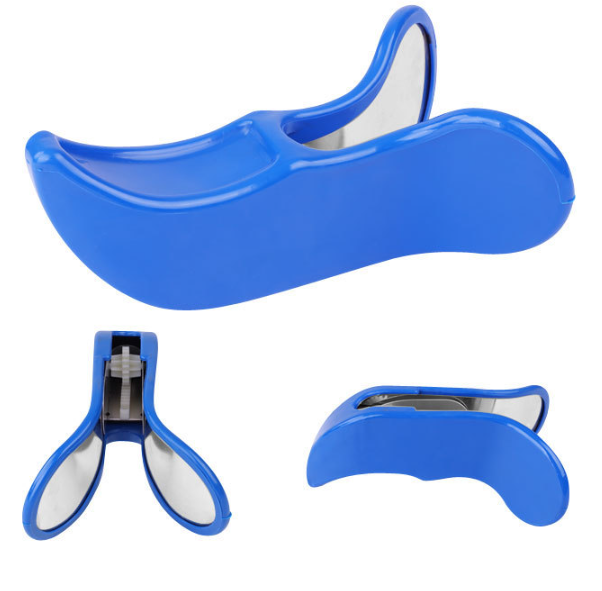 Blue hip and butt muscle trainer set with loop handle and separate side pieces